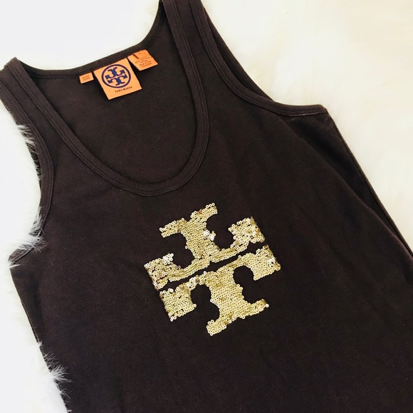 Tory Burch Tops - Tory Burch | Brown Logo Tank
